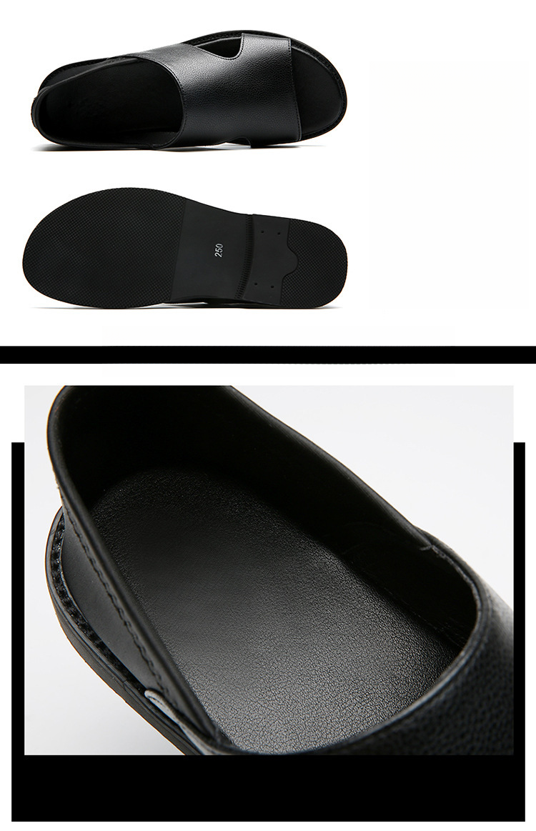 Driving Sandals Multi-purpose Mens Trend Korean Roman Cowhide Beach Shoes Large_voghion.com